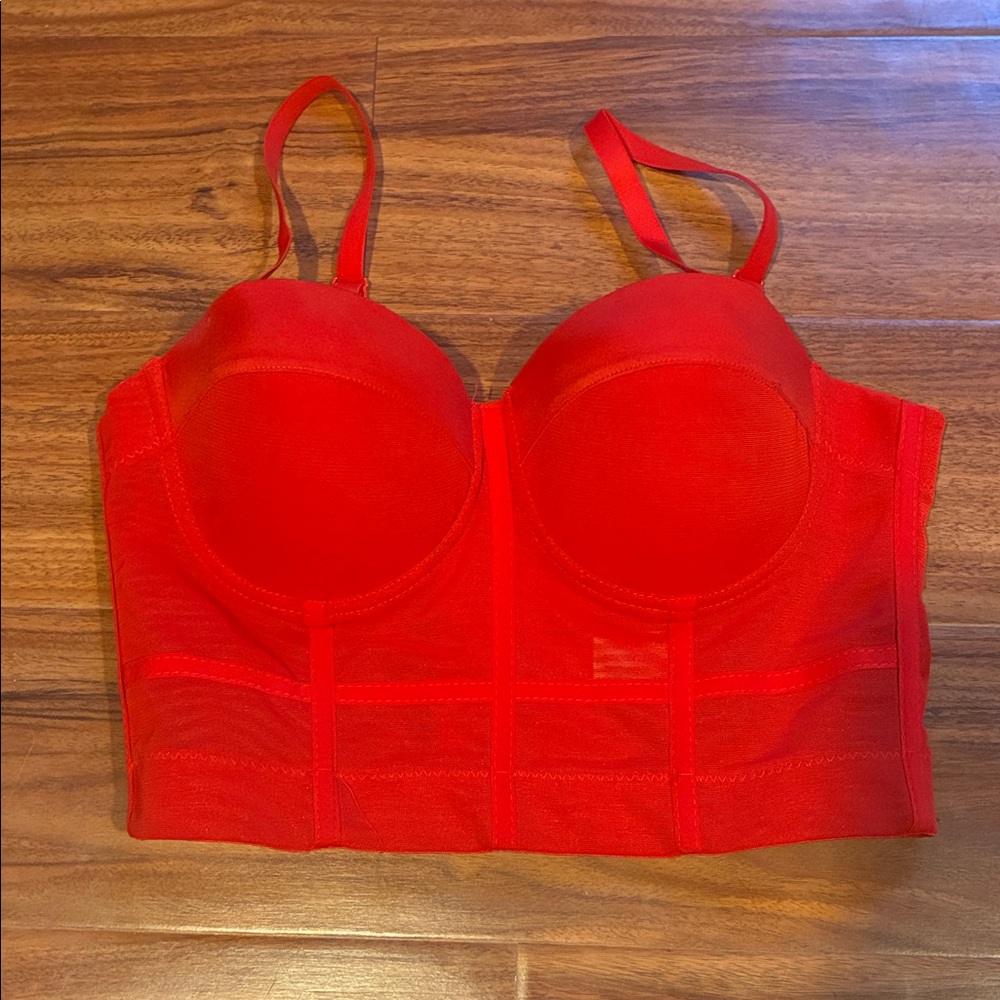 Red Women's Bustier Top